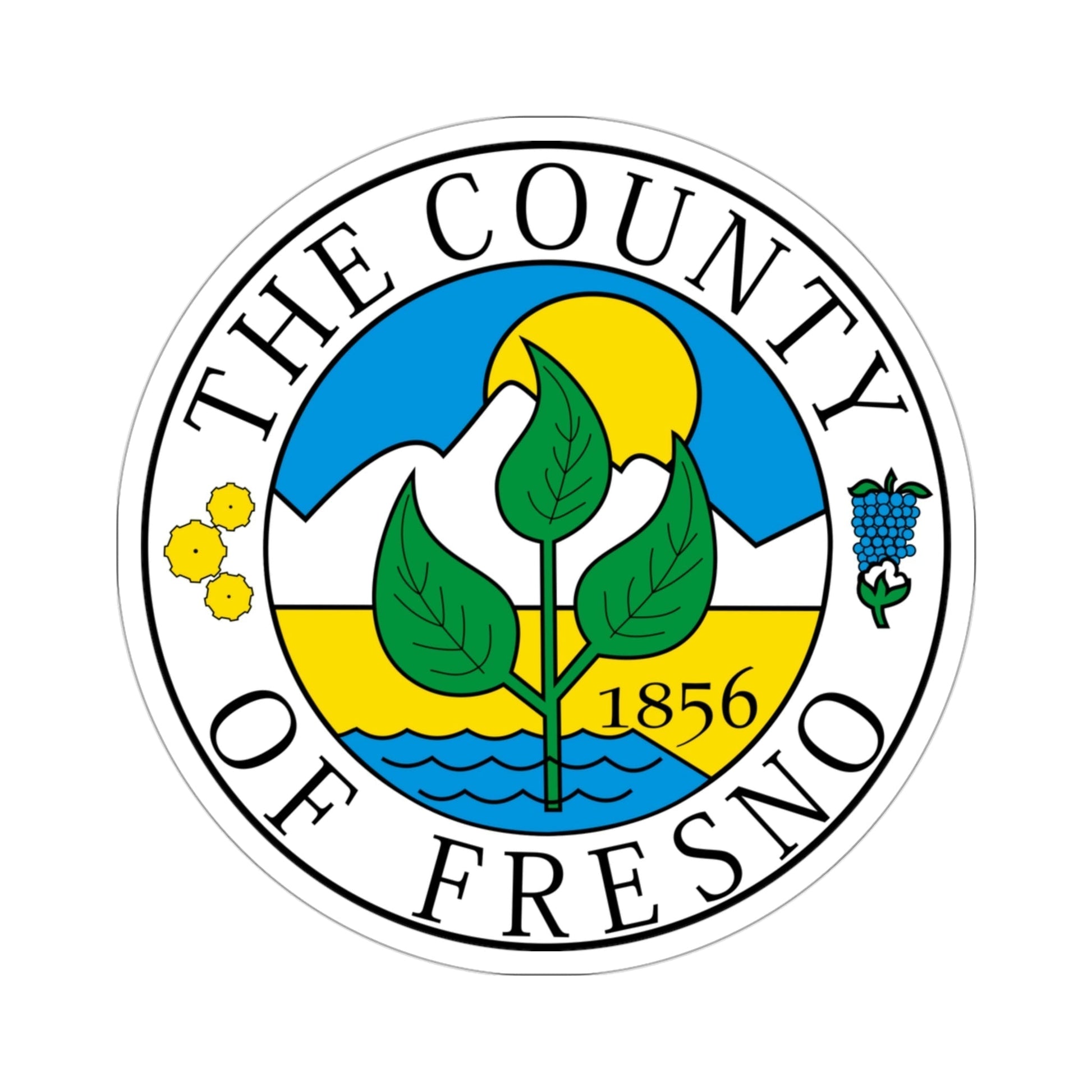 Seal of Fresno County, California USA STICKER Vinyl Die-Cut Decal-3 Inch-The Sticker Space