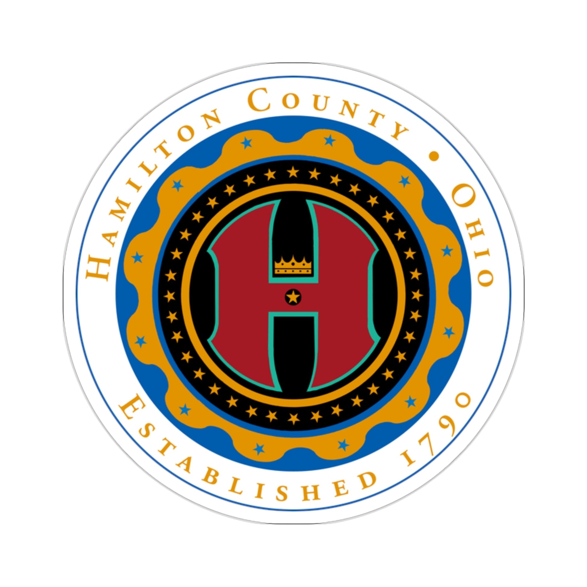 Seal of Hamilton County, Ohio 2 USA STICKER Vinyl Die-Cut Decal-2 Inch-The Sticker Space