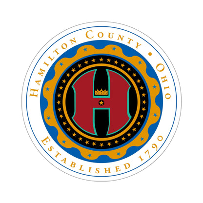 Seal of Hamilton County, Ohio 2 USA STICKER Vinyl Die-Cut Decal-5 Inch-The Sticker Space