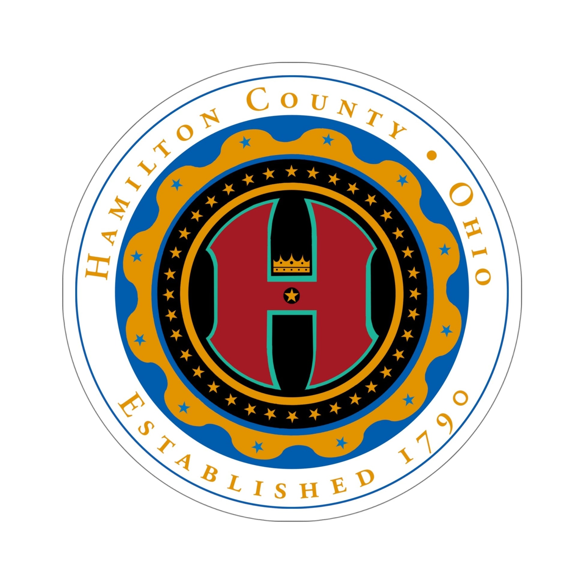 Seal of Hamilton County, Ohio 2 USA STICKER Vinyl Die-Cut Decal-6 Inch-The Sticker Space