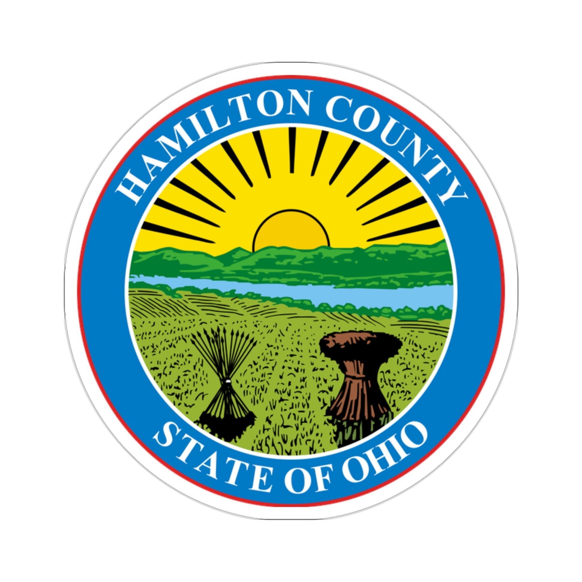 Seal of Hamilton County, Ohio USA STICKER Vinyl Die-Cut Decal-2 Inch-The Sticker Space