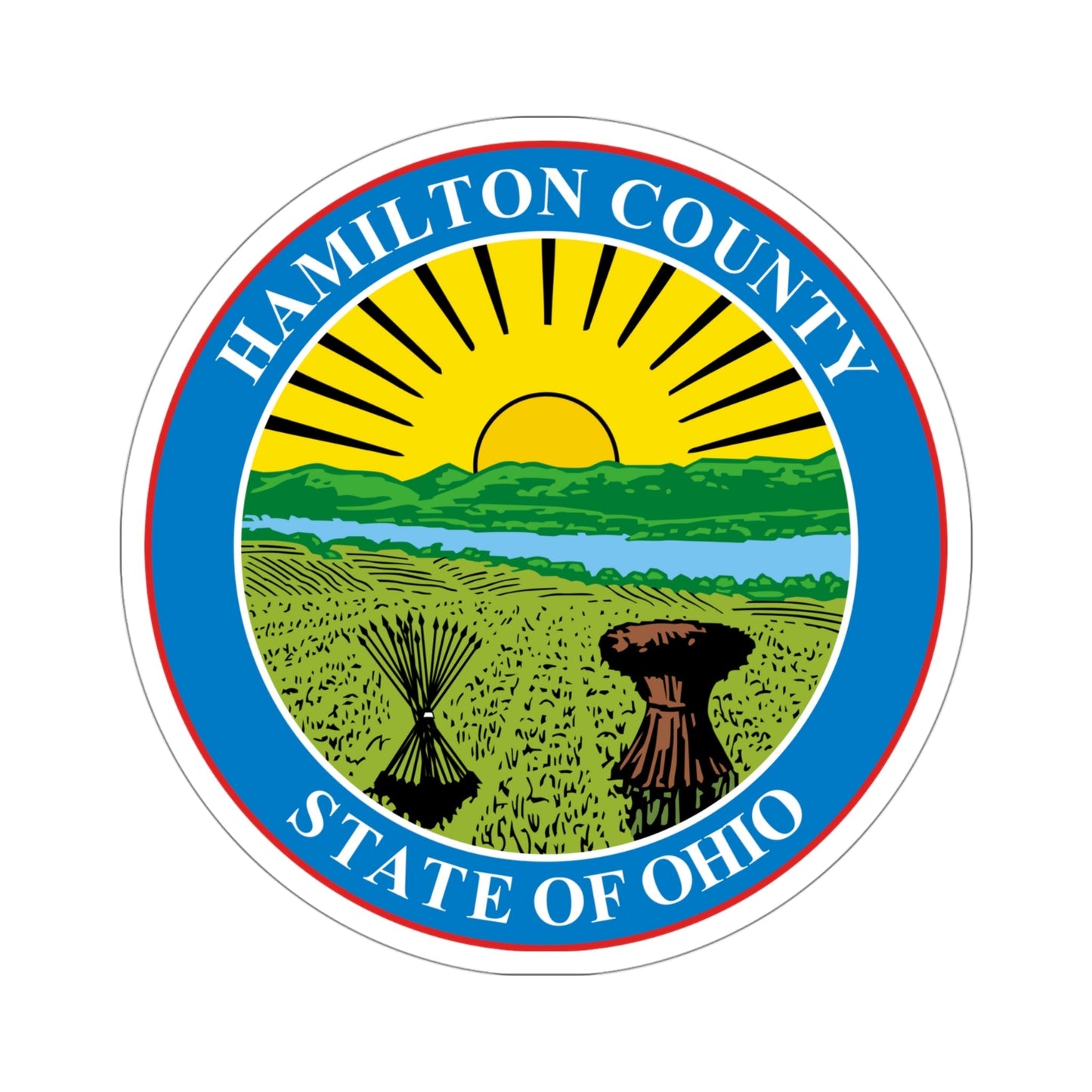 Seal of Hamilton County, Ohio USA STICKER Vinyl Die-Cut Decal-4 Inch-The Sticker Space