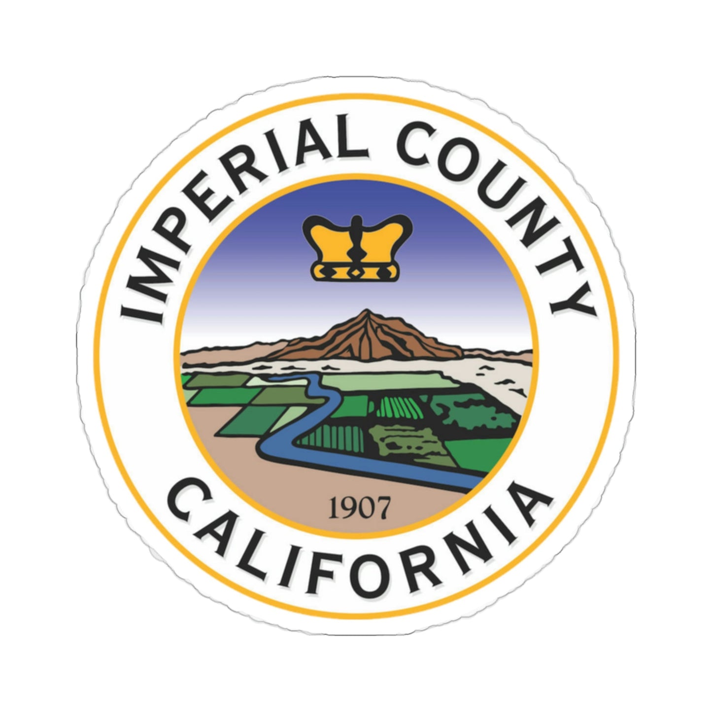 Seal of Imperial County, California USA STICKER Vinyl Die-Cut Decal-2 Inch-The Sticker Space