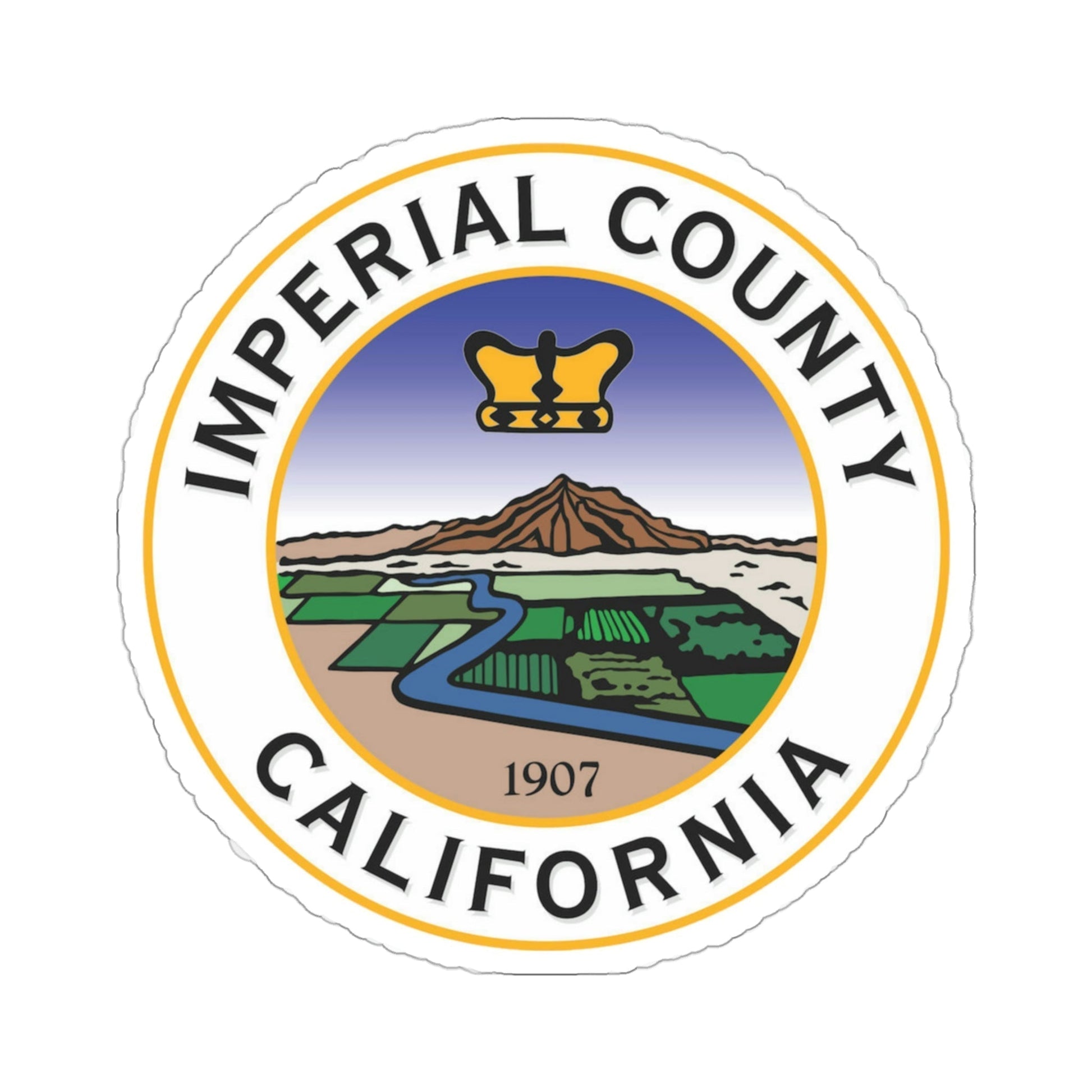 Seal of Imperial County, California USA STICKER Vinyl Die-Cut Decal-3 Inch-The Sticker Space