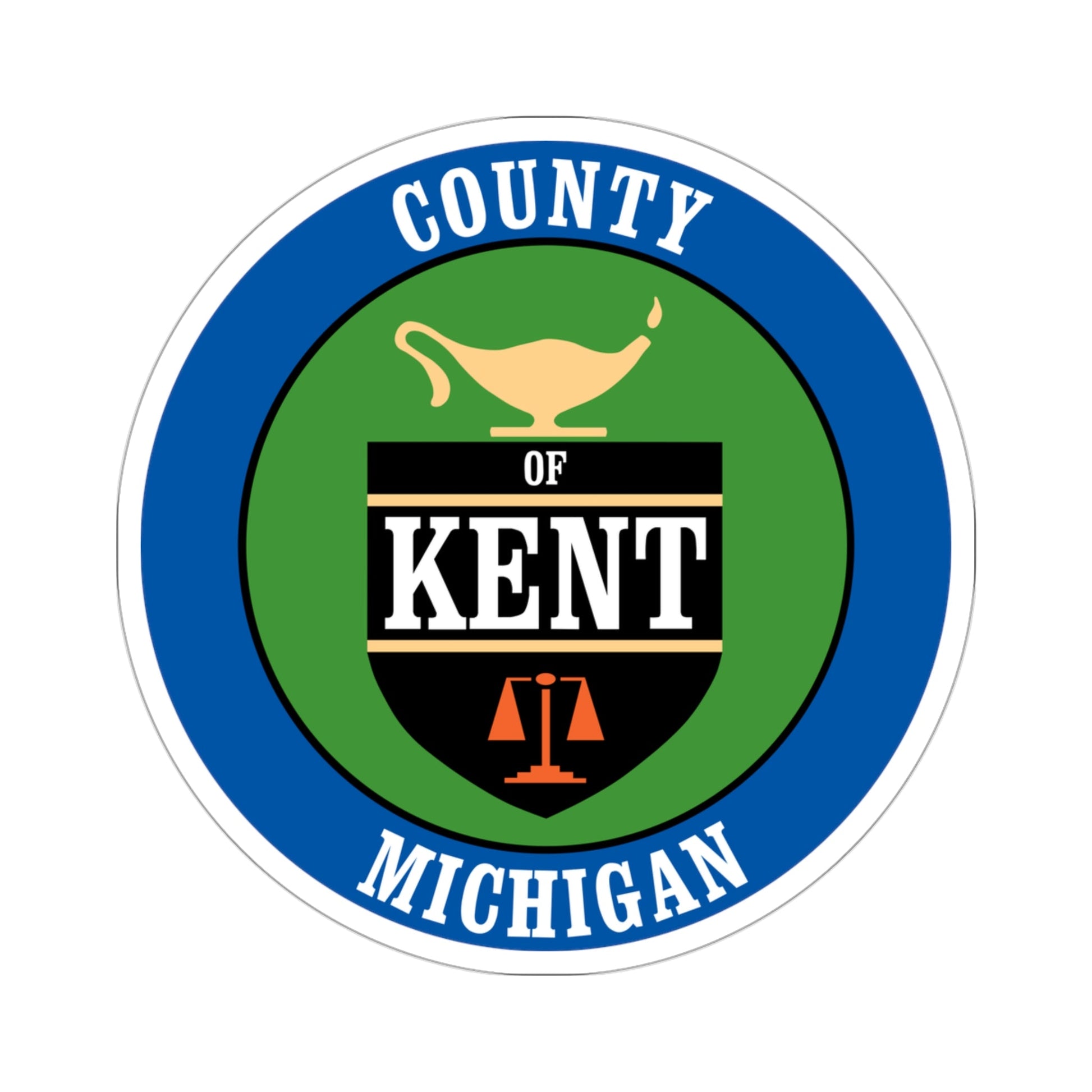 Seal of Kent County, Michigan USA STICKER Vinyl Die-Cut Decal-3 Inch-The Sticker Space