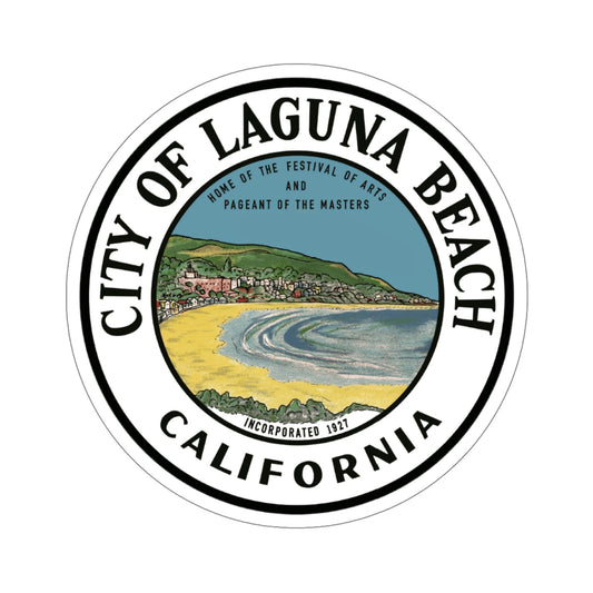 Seal of Laguna Beach California USA STICKER Vinyl Die-Cut Decal-6 Inch-The Sticker Space