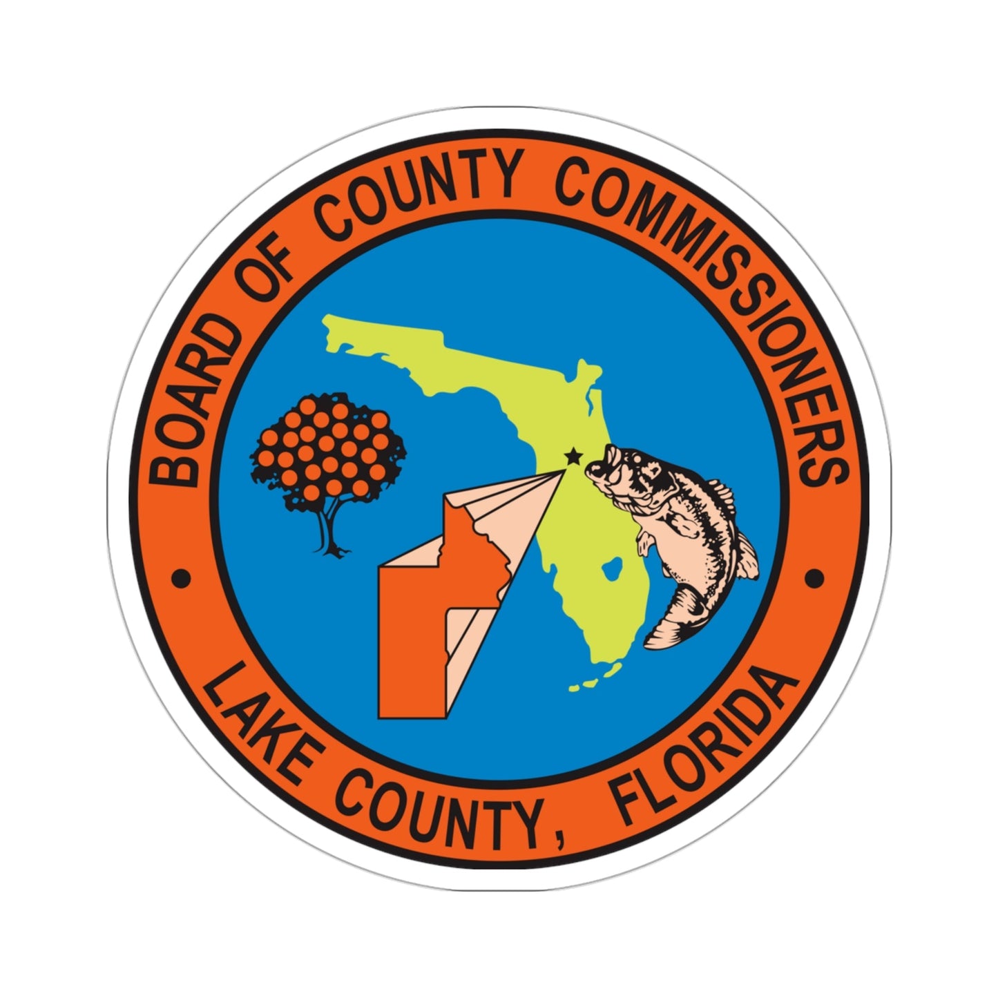 Seal of Lake County, Florida USA STICKER Vinyl Die-Cut Decal-3 Inch-The Sticker Space