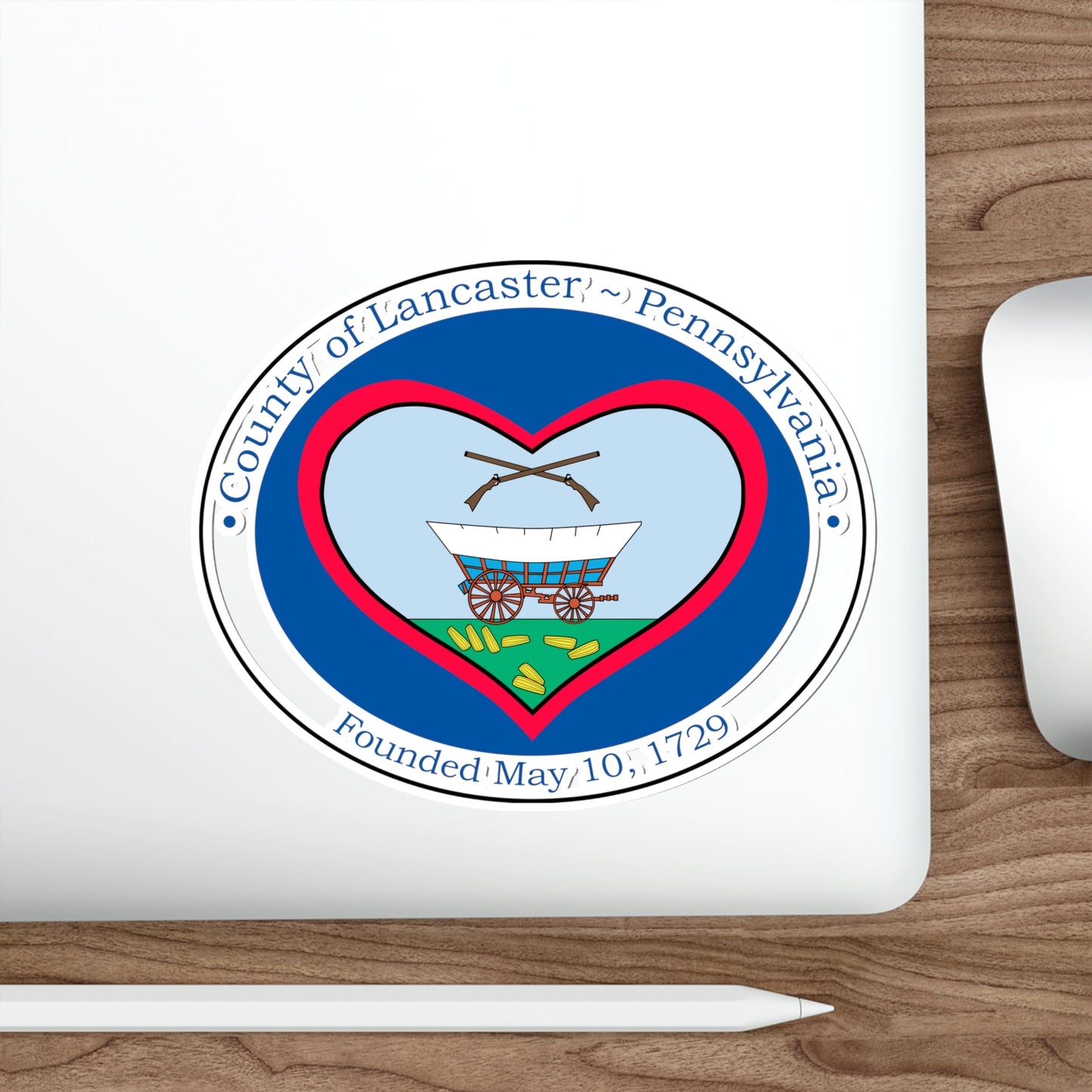 Seal of Lancaster County, Pennsylvania USA STICKER Vinyl Die-Cut Decal-The Sticker Space