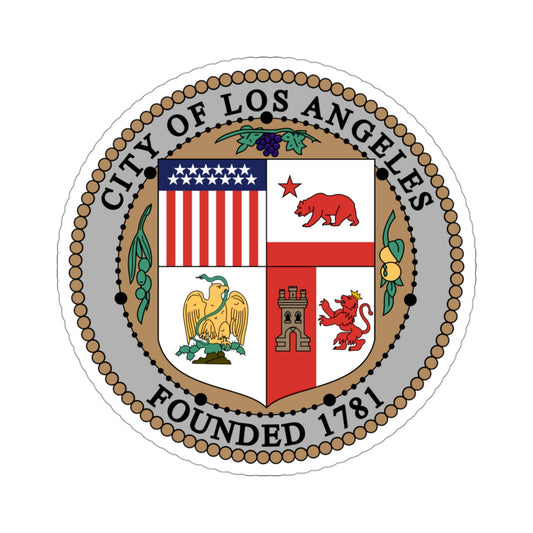 Seal of Los Angeles CA USA STICKER Vinyl Die-Cut Decal-3 Inch-The Sticker Space