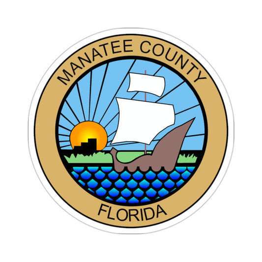 Seal of Manatee County Florida USA STICKER Vinyl Die-Cut Decal-2 Inch-The Sticker Space