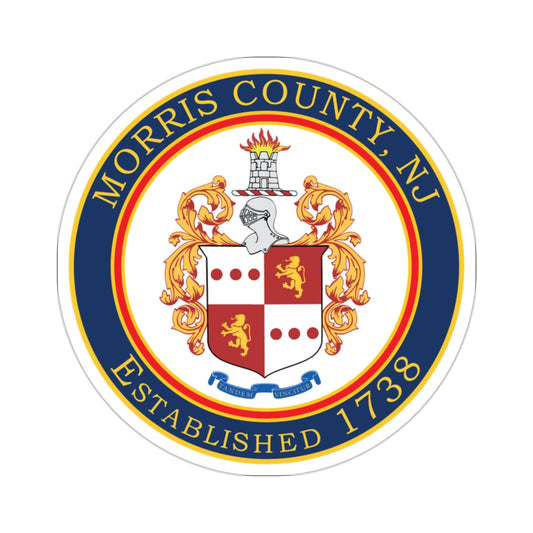 Seal of Morris County, New Jersey USA STICKER Vinyl Die-Cut Decal-2 Inch-The Sticker Space