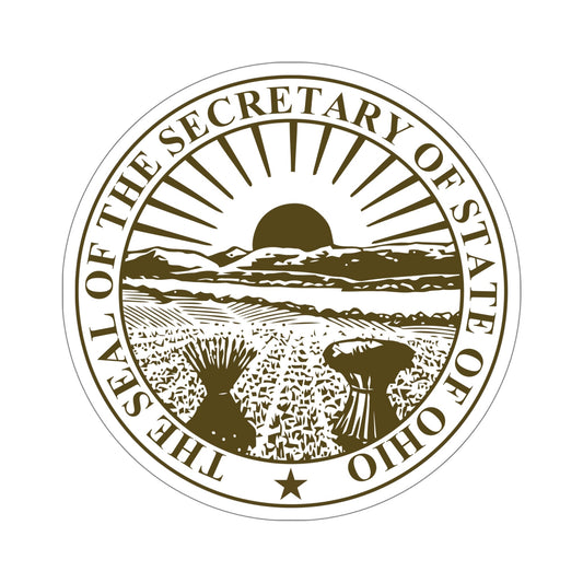 Seal of Ohio Secretary of State STICKER Vinyl Die-Cut Decal-6 Inch-The Sticker Space