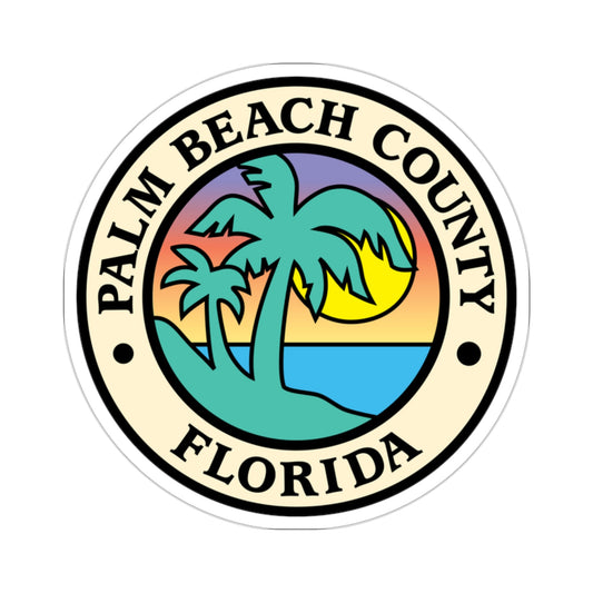 Seal of Palm Beach County, Florida USA STICKER Vinyl Die-Cut Decal-2 Inch-The Sticker Space
