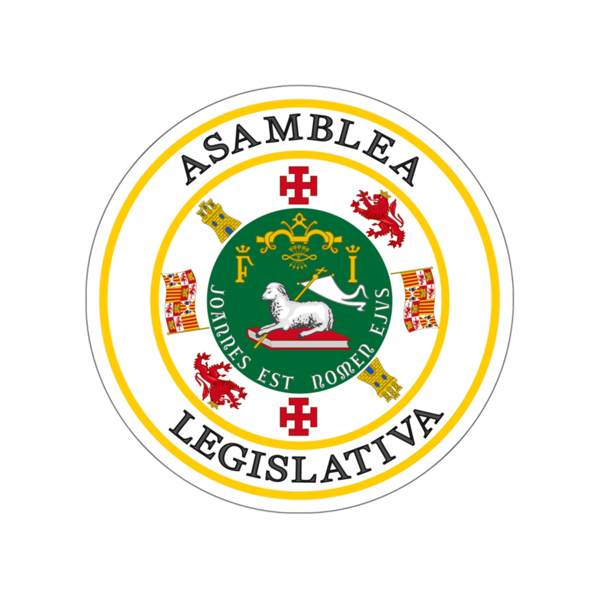 Seal of Puerto Rico Legislature STICKER Vinyl Die-Cut Decal-White-The Sticker Space