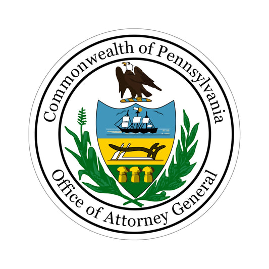 Seal of the Attorney General of Pennsylvania STICKER Vinyl Die-Cut Decal-6 Inch-The Sticker Space