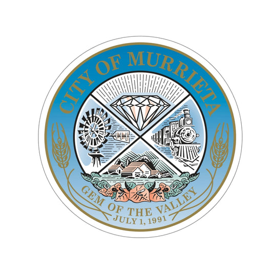 Seal of the City of Murrieta USA STICKER Vinyl Die-Cut Decal-6 Inch-The Sticker Space