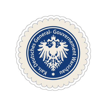 Seal of the Government-General of Warsaw STICKER Vinyl Die-Cut Decal-White-The Sticker Space