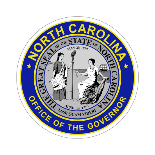 Seal of the Governor of North Carolina STICKER Vinyl Die-Cut Decal-6 Inch-The Sticker Space