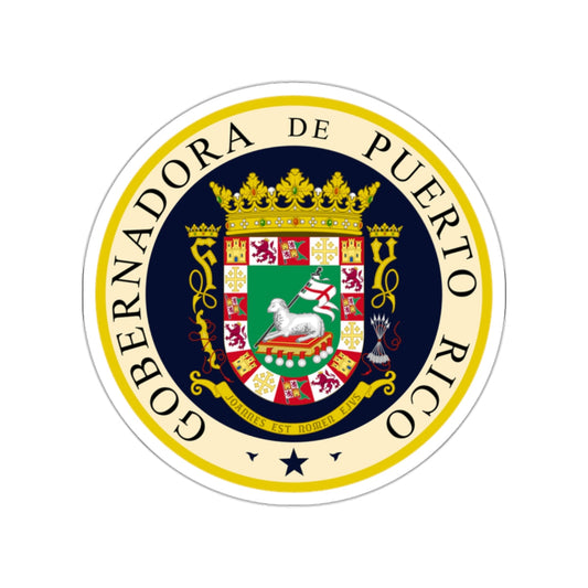 Seal of the Governor of Puerto Rico 2 STICKER Vinyl Die-Cut Decal-White-The Sticker Space
