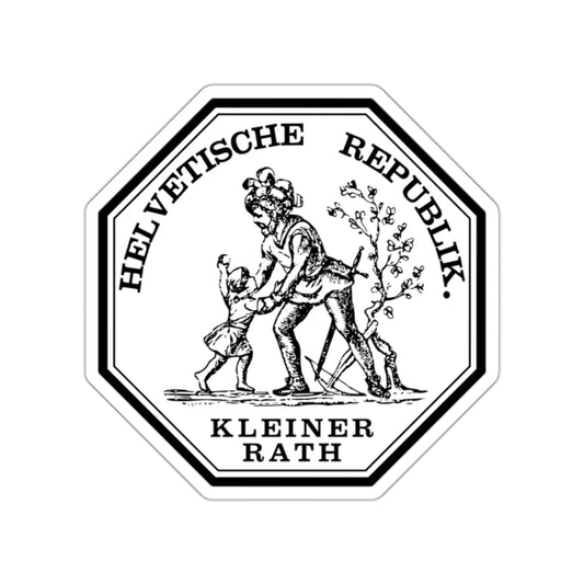 Seal of the Helvetic Republic, Kleiner Rath STICKER Vinyl Die-Cut Decal-White-The Sticker Space