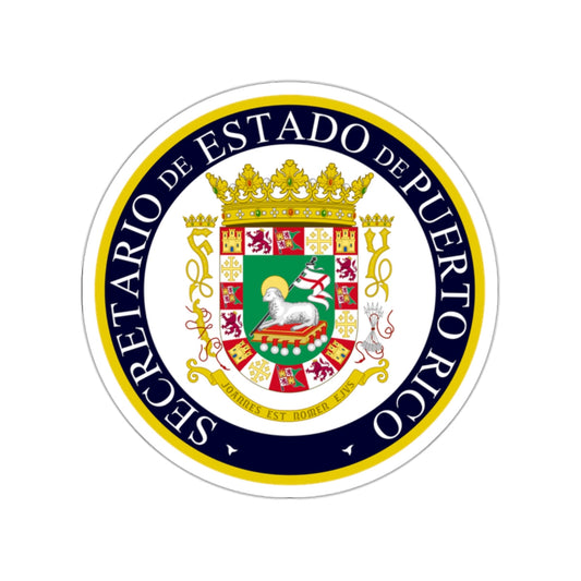 Seal of the Secretary of State of Puerto Rico STICKER Vinyl Die-Cut Decal-White-The Sticker Space