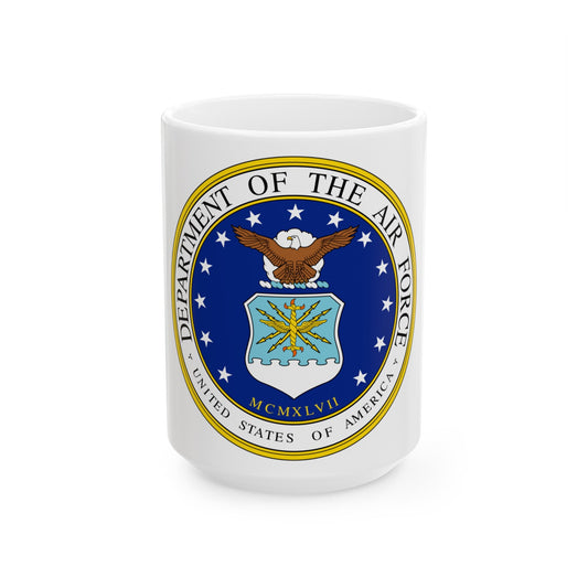Seal of the United States Department of the Air Force - White Coffee Mug