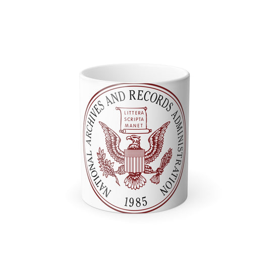 Seal of the United States National Archives and Records Administration - Color Changing Mug 11oz-11oz-The Sticker Space