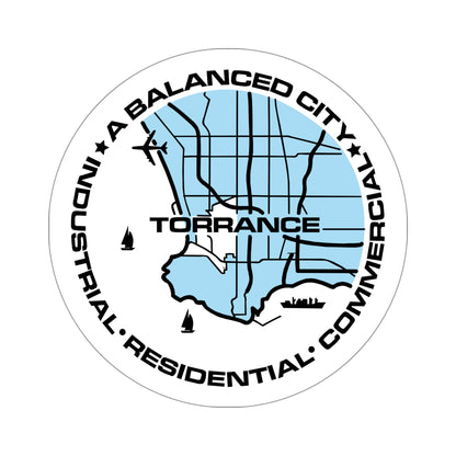 Seal of Torrance, California USA STICKER Vinyl Die-Cut Decal-5 Inch-The Sticker Space