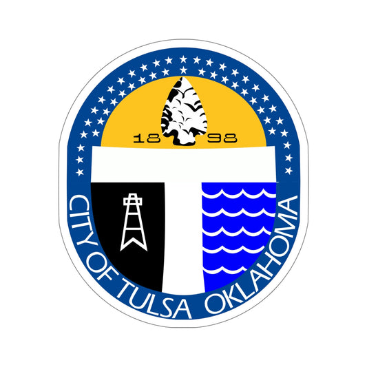 Seal of Tulsa Oklahoma USA STICKER Vinyl Die-Cut Decal-6 Inch-The Sticker Space