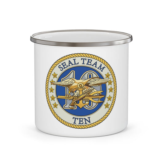Seal Team 10 Colored (U.S. Navy) Enamel Mug 12oz-12oz-The Sticker Space