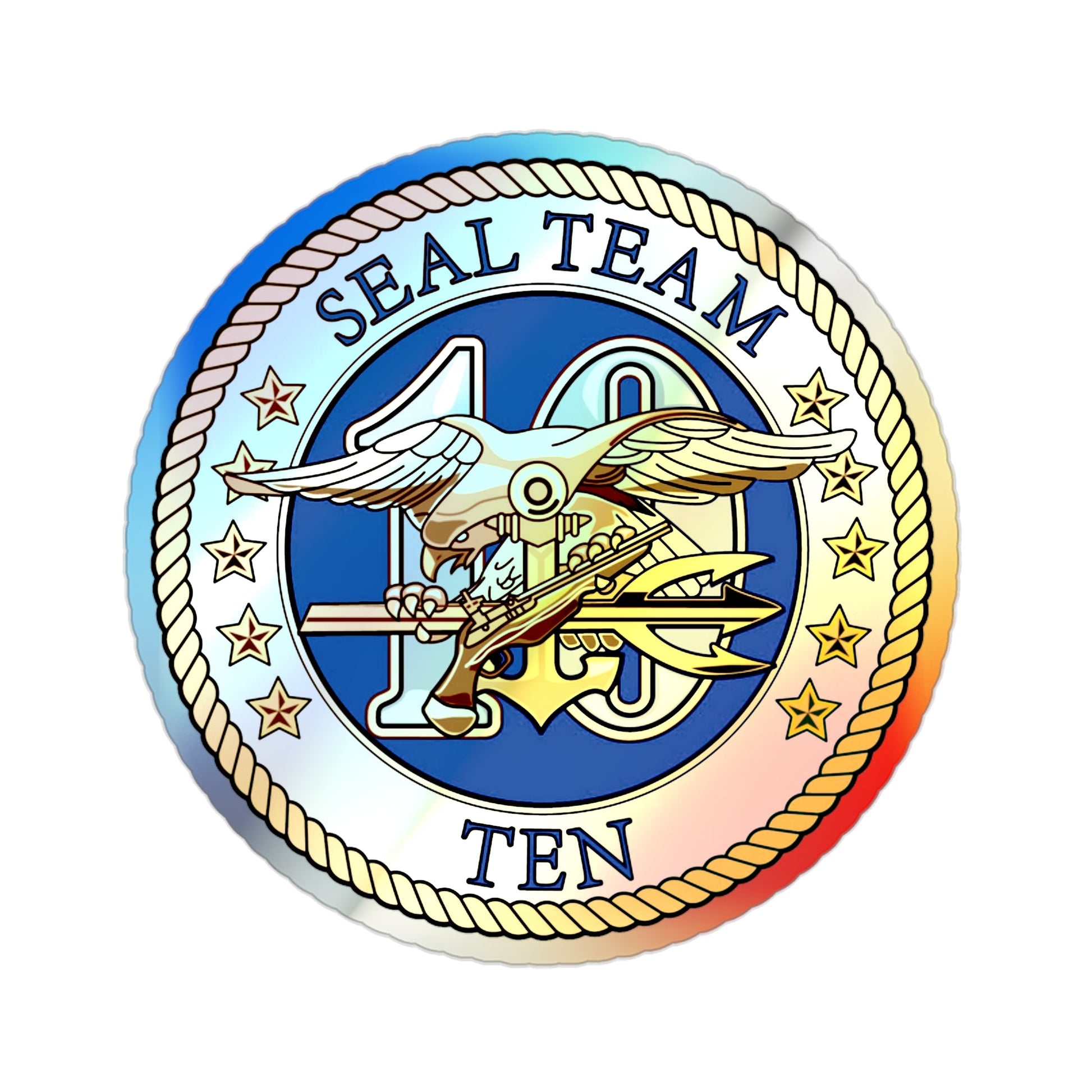 Seal Team 10 (U.S. Navy) Holographic STICKER Die-Cut Vinyl Decal-2 Inch-The Sticker Space