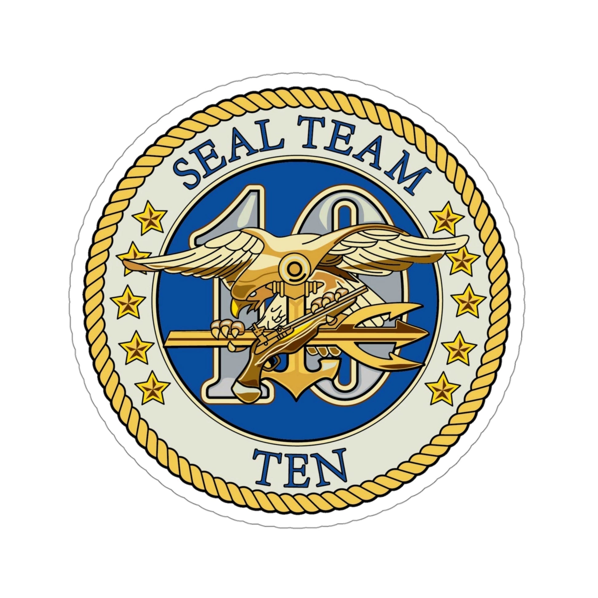 Seal Team 10 (U.S. Navy) STICKER Vinyl Die-Cut Decal-4 Inch-The Sticker Space