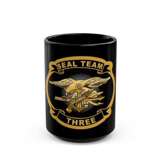 Seal Team 3 (U.S. Navy) Black Coffee Mug-15oz-The Sticker Space