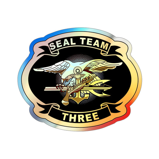 Seal Team 3 (U.S. Navy) Holographic STICKER Die-Cut Vinyl Decal-6 Inch-The Sticker Space