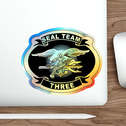Seal Team 3 (U.S. Navy) Holographic STICKER Die-Cut Vinyl Decal-The Sticker Space