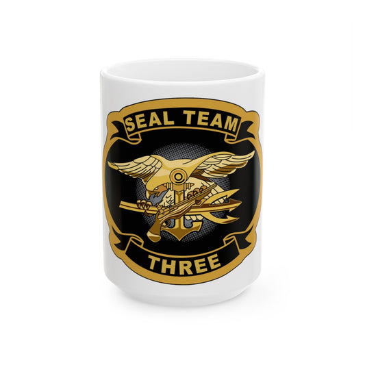 Seal Team 3 (U.S. Navy) White Coffee Mug-15oz-The Sticker Space