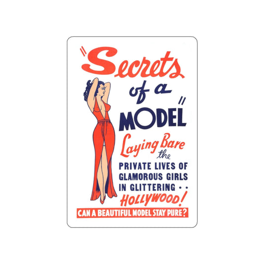 SECRETS OF A MODEL 1940 Movie Poster STICKER Vinyl Die-Cut Decal-White-The Sticker Space
