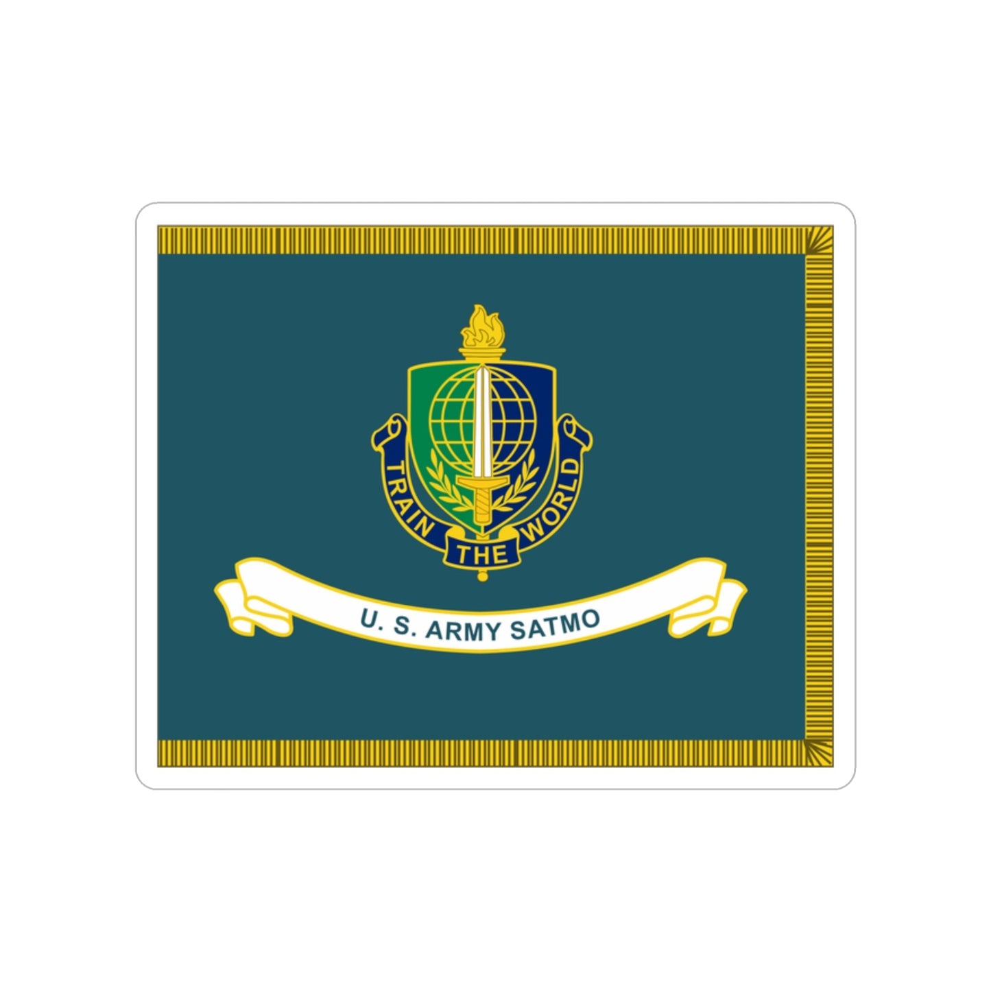Security Asasistance Training Management Organization Flag (U.S. Army) Transparent STICKER Die-Cut Vinyl Decal-2 Inch-The Sticker Space