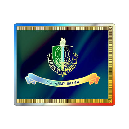 Security Assistance Training Management Organization Flag (U.S. Army) Holographic STICKER Die-Cut Vinyl Decal-3 Inch-The Sticker Space