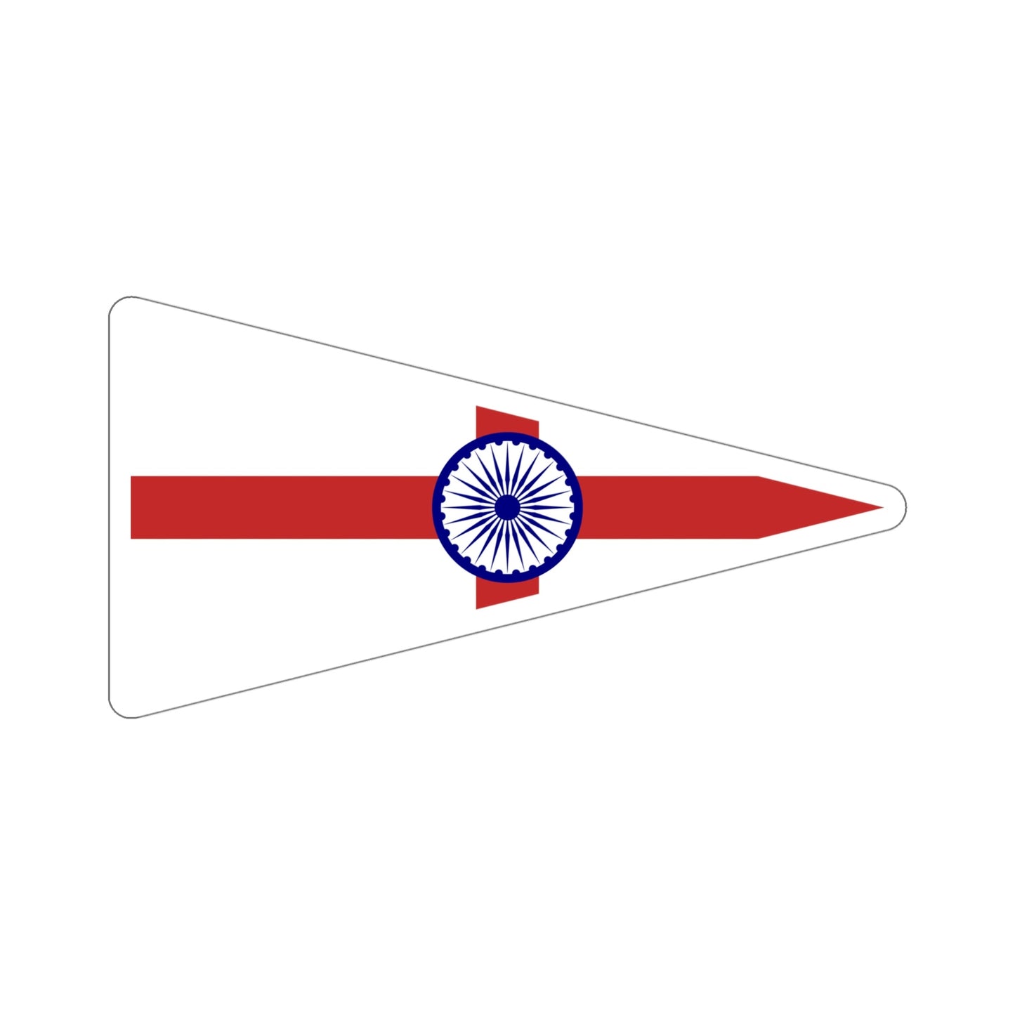 Senior Officer of the Indian Navy Flag (India) STICKER Vinyl Die-Cut Decal-5 Inch-The Sticker Space