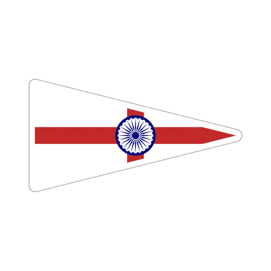 Senior Officer of the Indian Navy Flag (India) STICKER Vinyl Die-Cut Decal-6 Inch-The Sticker Space