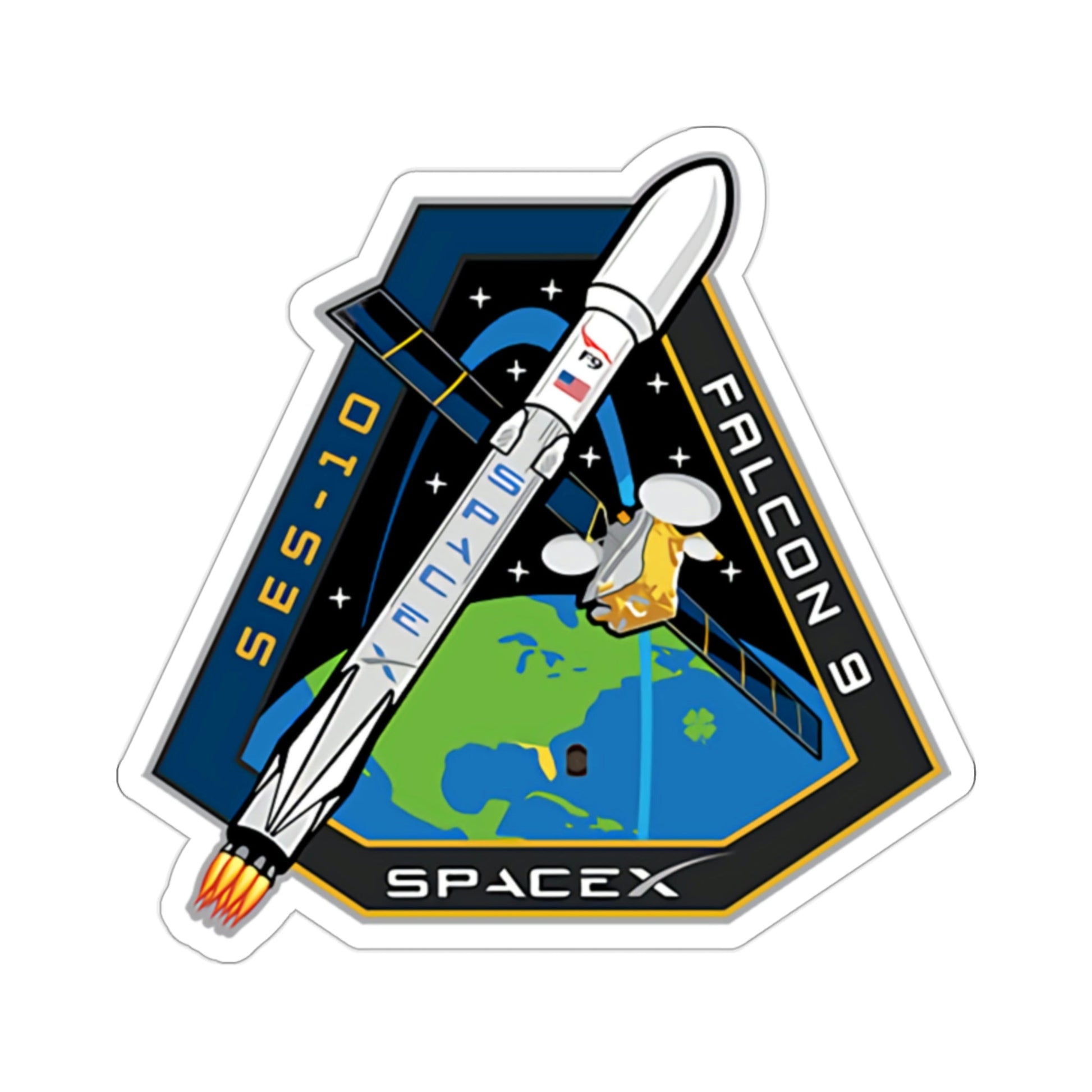 SES-10 (SpaceX) STICKER Vinyl Die-Cut Decal-2 Inch-The Sticker Space