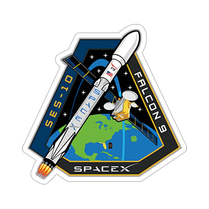 SES-10 (SpaceX) STICKER Vinyl Die-Cut Decal-4 Inch-The Sticker Space