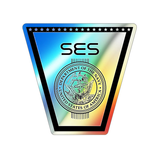 SES (U.S. Navy) Holographic STICKER Die-Cut Vinyl Decal-6 Inch-The Sticker Space