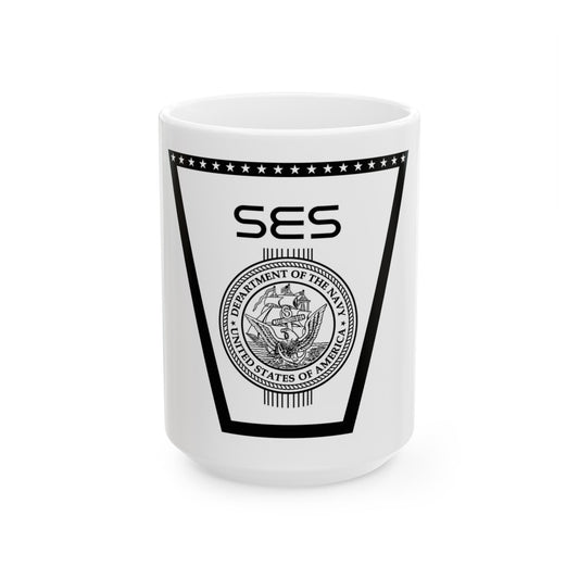 SES (U.S. Navy) White Coffee Mug-15oz-The Sticker Space