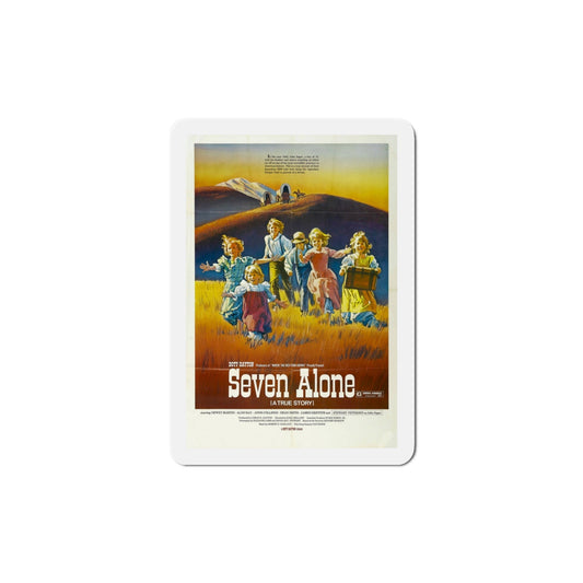 Seven Alone 1974 Movie Poster Die-Cut Magnet-5 Inch-The Sticker Space