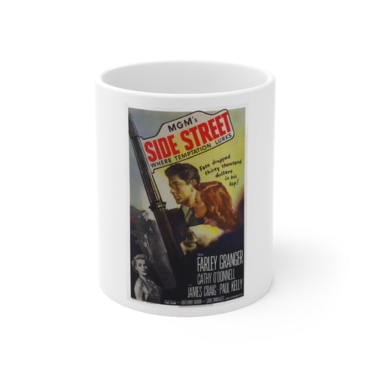 Side Street 1950 Movie Poster - White Coffee Cup 11oz-11oz-The Sticker Space