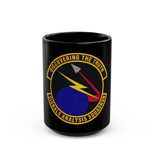 Signals Analysis Squadron (U.S. Air Force) Black Coffee Mug-15oz-The Sticker Space