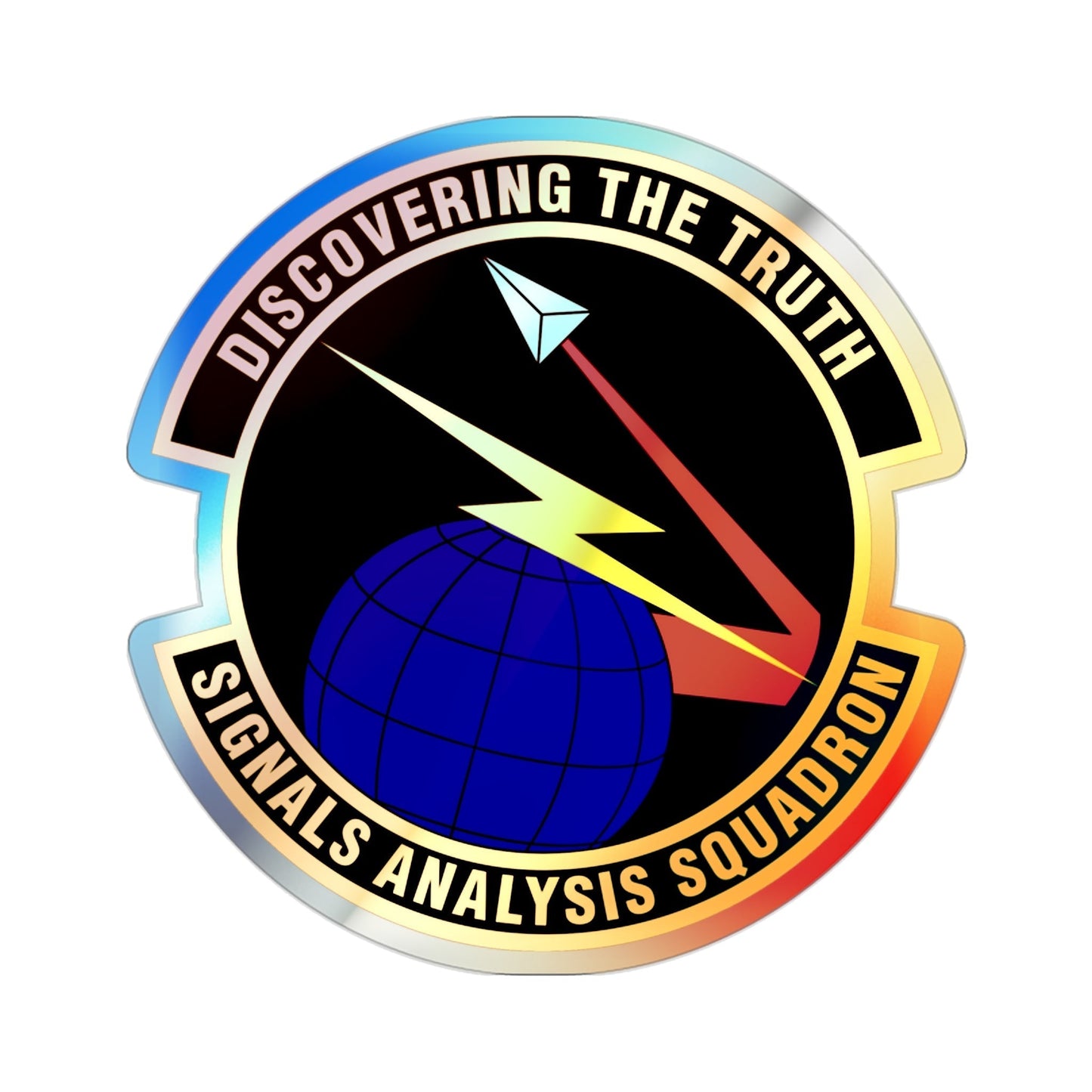 Signals Analysis Squadron (U.S. Air Force) Holographic STICKER Die-Cut Vinyl Decal-2 Inch-The Sticker Space