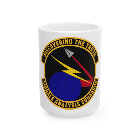 Signals Analysis Squadron (U.S. Air Force) White Coffee Mug-15oz-The Sticker Space
